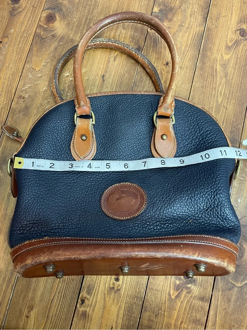 Dooney And Bourke vintage all weather leather dome satchel project bag